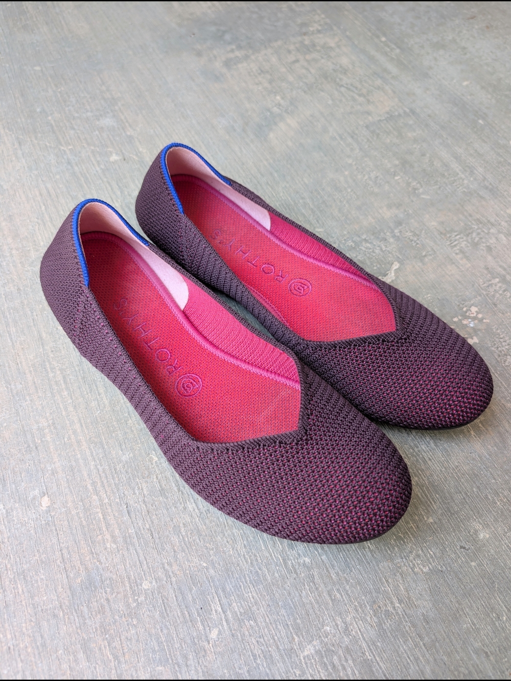 Rothy's The Flat In Berry Lattice - Women's Ballet Flats - Size 8.5